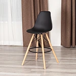 Стул барный Cindy Bar Chair (mod. 80-1), дерево бук/металл/пластик, 50 х 51 х 109 см, Black (Черный) 3010/ натуральный | изображение 9