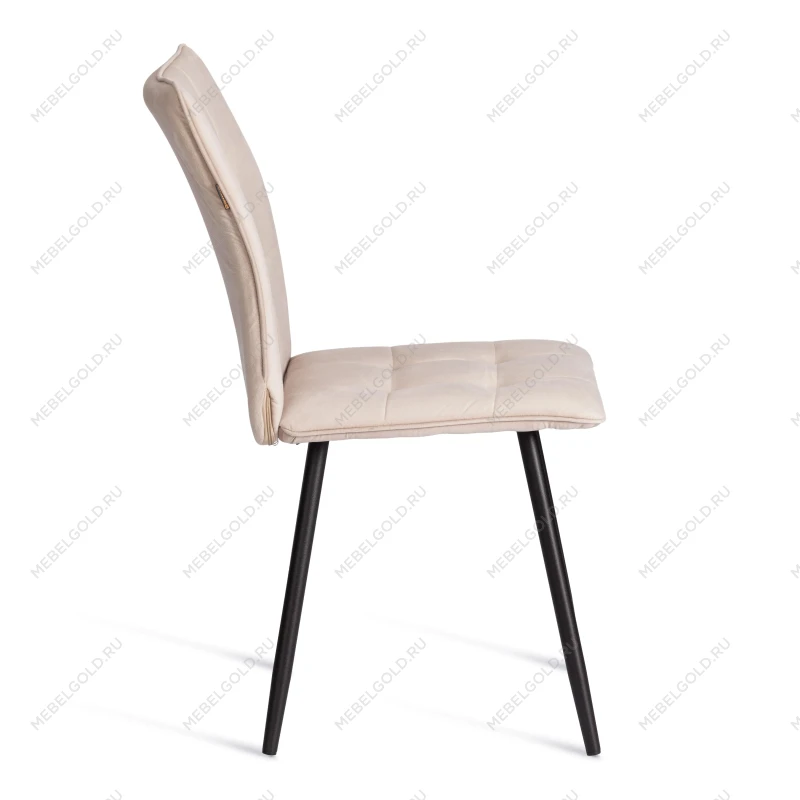 Стул обеденный Bari, LT, велюр, бежевый/черный, 7, 41х55х89 см | изображение 1