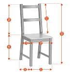 Обеденный комплект Соната (стол + 4 стула)/Sonata dining set, массив сосны, стол: 120х75х73см  стул :41х50х95см, антик /графит | изображение 7