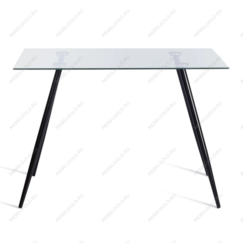 Стол SOPHIA (mod. 5003), металл/стекло (8мм), черный / прозрачный, 110 х 80 х 75 см | изображение 2