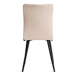 Стул обеденный La Rousse, NEW, флок, бежевый/черный, 7, 45x55x93 см | изображение 3
