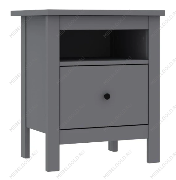 Тумба прикроватная Сага, с доводчиками, 51х41х62 см, серая