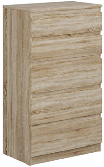 Комод Кастор, 5 ящиков, 65х40х112 см, дуб сонома