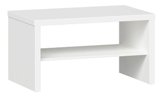 Стол журнальный Энкель, с полкой, 82x50x45 см, белый