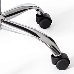 Офисное Компьютерное кресло TULIP (mod.106-1), металл/пластик/PU, 58 x 47 x 97см, Black (черный) / Chrome (хром) | изображение 8