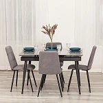 Стул обеденный Asti, TREND, флок, серый/чёрный, 29, 47х54х86 см | изображение 10