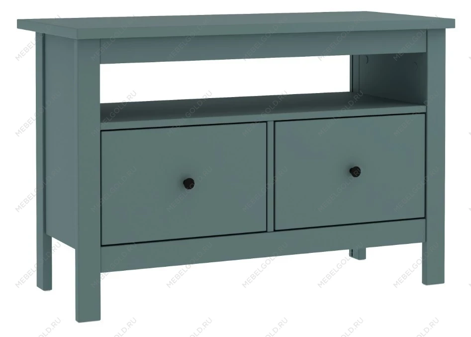 Тумба Сага, 2 ящика, 91х42х63 см, темно-бирюзовая