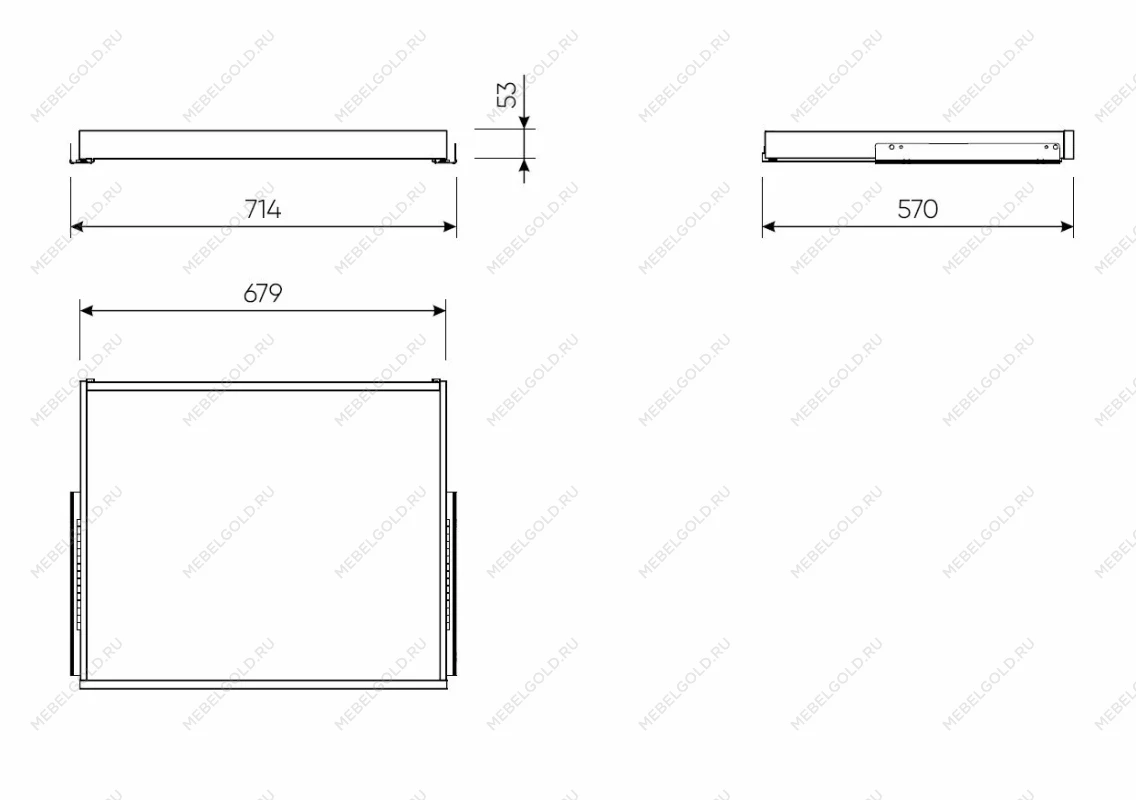 Выдвижная полка МАКС 75х58 белая | изображение 1