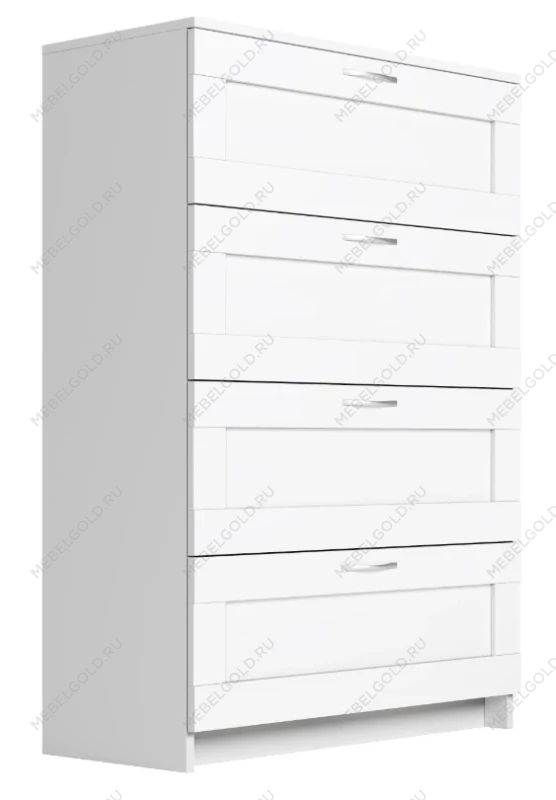 Комод Сириус, 4 ящика, 78х41х123 см, белый