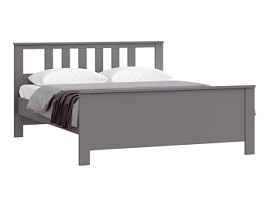 Кровать двуспальная Сага, 160х200 см, серая