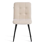 Стул обеденный Medeo, флок, молочный/черный, 4, 47х56х89 | изображение 4