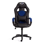 Кресло DRIVER (22), кож/зам/ткань, черный/синий, 36-6/TW-10 | изображение 4