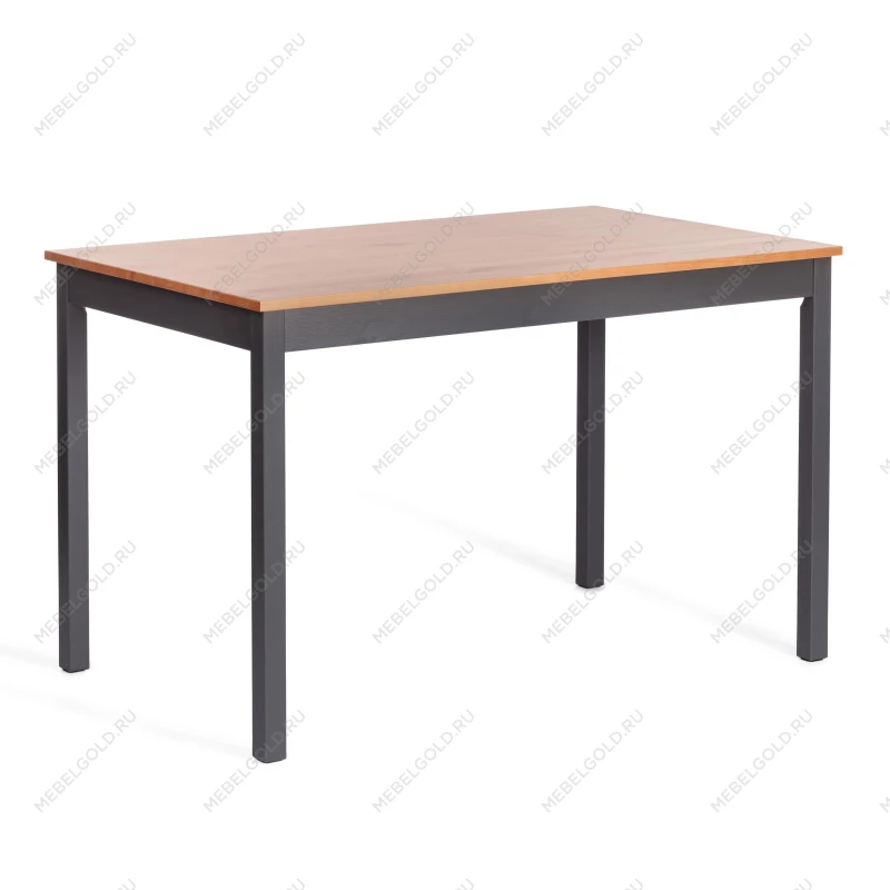 Обеденный комплект Соната (стол + 4 стула)/Sonata dining set, массив сосны, стол: 120х75х73см  стул :41х50х95см, антик /графит | изображение 1