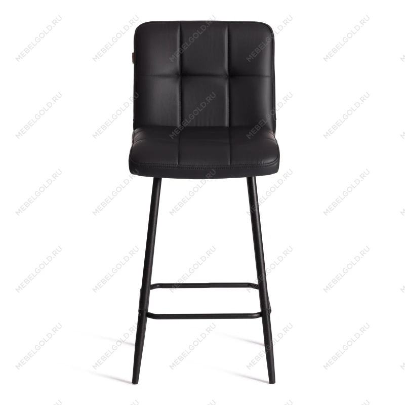 Полубарный стул Medeo/Медео, экокожа, черный, 42х56х102 см | изображение 4