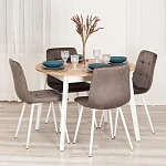 Стул CHILLY (mod. JSC-220), Велюр/металл, 44,5х52,5х88 см, Dark grey (темно-серый) HLR24 / белый | изображение 9