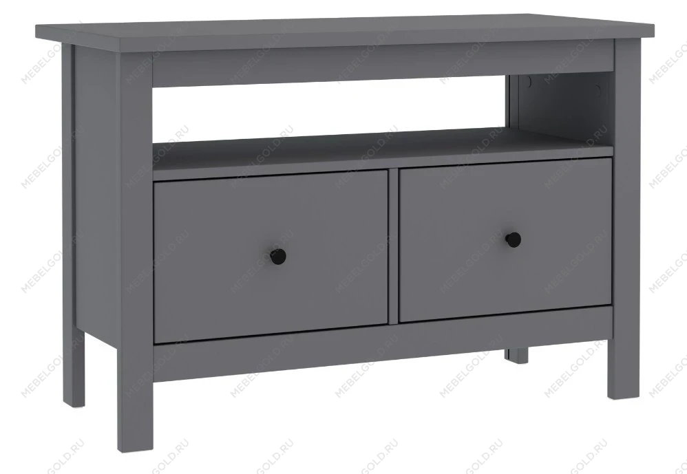 Тумба Сага, 2 ящика, 91х42х63 см, серая