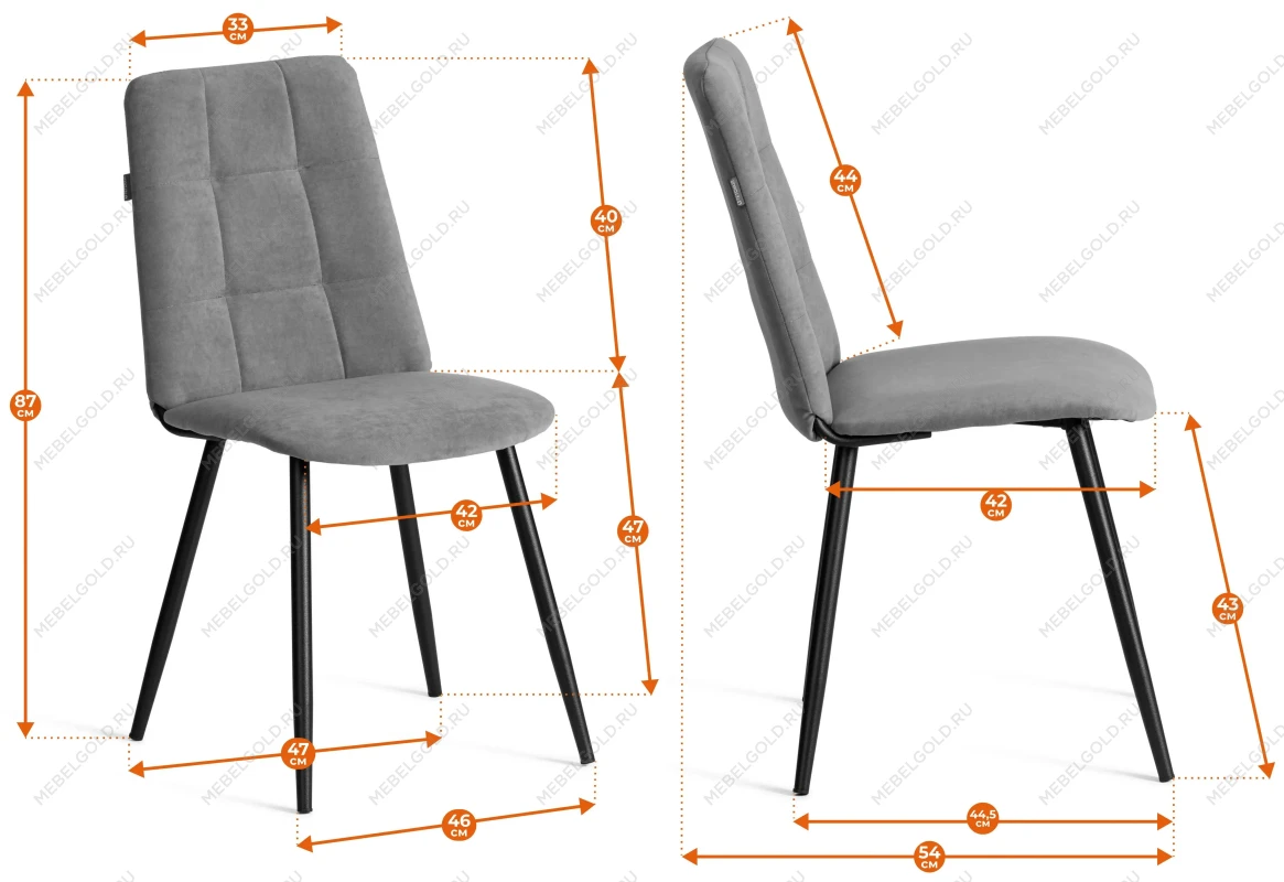 Стул обеденный Asti, TREND, экокожа, бежевая, 47х54х86 см | изображение 16
