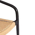 Стул MIDGARD, дерево вяз/бечевка, черный, 50х51х78,5 см | изображение 8
