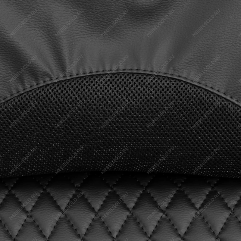 Кресло Chief metalBL, кож/зам/ткань, черный/черный стеганный/черный, 36-6/36-6/TW-11 | изображение 10