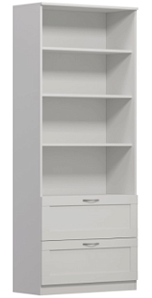 Стеллаж Сириус, 2 ящика, 78х35х190 см, белый