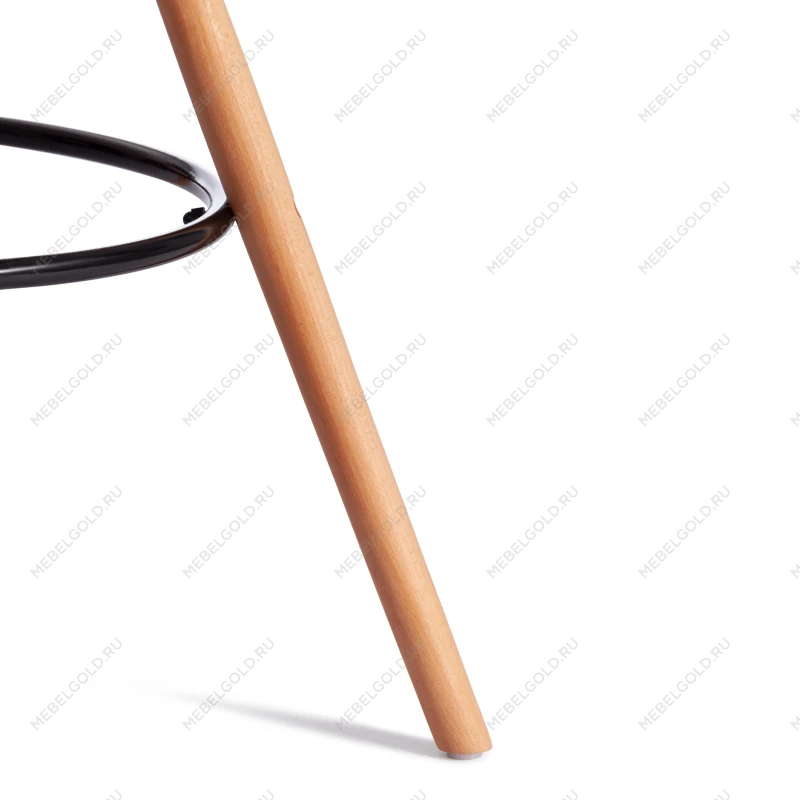 Стул барный Cindy Bar Chair (mod. 80-1), дерево бук/металл/пластик, 50 х 51 х 109 см, Black (Черный) 3010/ натуральный | изображение 8