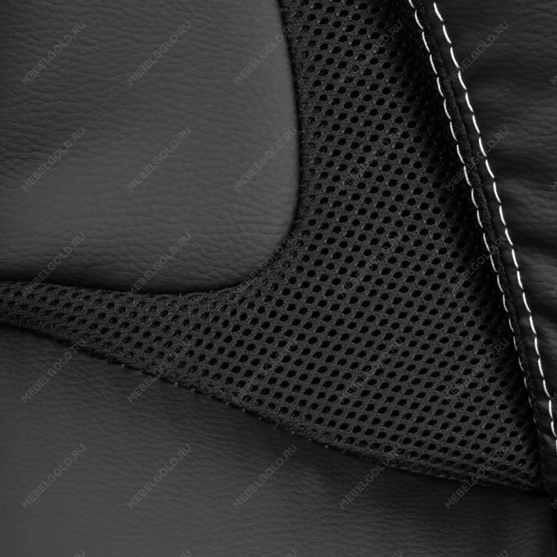 Кресло Cambridge metalBL, кож/зам/ткань, черный/черный, 36-6/11 | изображение 12