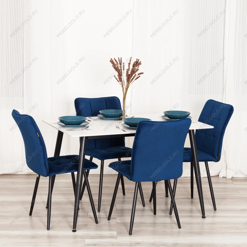 Стул обеденный Bari, LT, велюр, Blue (синий), 41х55х89 см | изображение 10