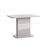 Стол обеденный SMART, ЛДСП, 105-140х68,6х75 см, Белый бетон/Белый | изображение 3