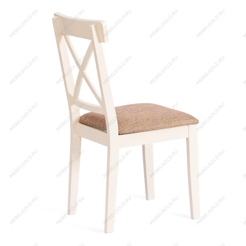 Стул Гольфи 2/Golfi 2, дерево гевея, 45*51*94, ivory white, ткань кор.-зол. (1505-9) | изображение 2