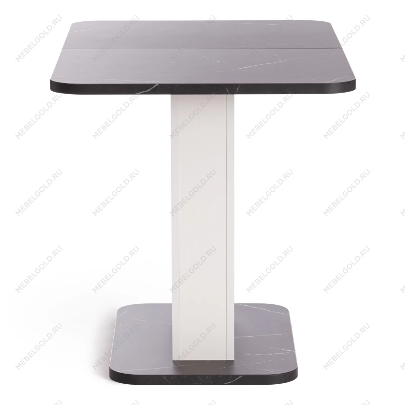 Стол обеденный GENT, ЛДСП, 110-145x68,6x75,5 см, Мрамор Блэк Роял/Белый | изображение 1