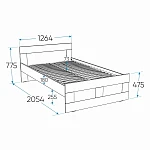 Кровать двуспальная Сириус, 120х200 см, дуб сонома | изображение 5