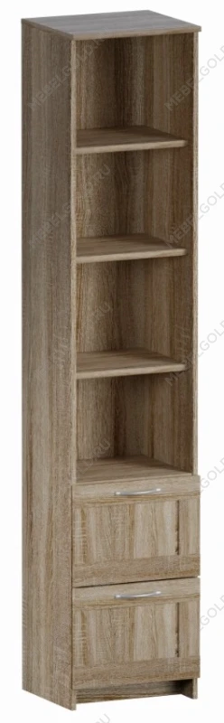 Стеллаж Сириус, 2 ящика, 39х35х190 см, дуб сонома