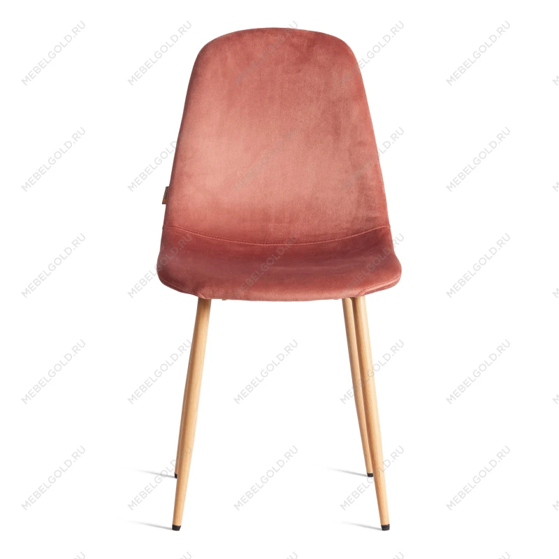 Стул BREEZE (mod. JSC-58), Велюр/металл, 44 х 53 х 86 см, Coral (коралловый) HLR44 / натуральный | изображение 4