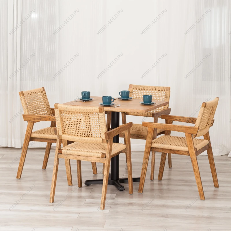 Стул VANHEIM, дерево вяз/бечевка, Груша (№3), 46х45х83 см | изображение 11