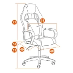 Кресло DRIVER (22), флок/ткань, синий/серый, 32/TW-12 | изображение 17