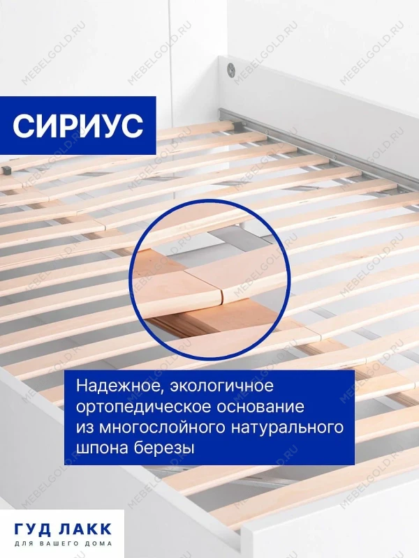 Кровать двуспальная Сириус, 120х200 см, дуб сонома | изображение 11