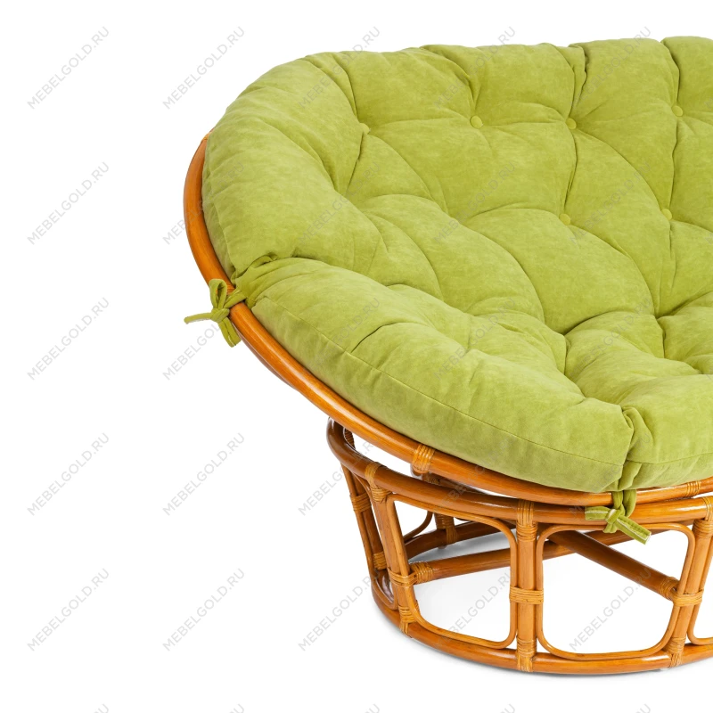 Диван MAMASAN/МАМАСАН 23/02 W/с подушкой, подушка 182х119 см, 169х102х80 см, Pecan (орех), флок, олива, 23 | изображение 5