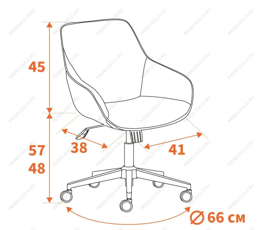 Кресло DUBLIN хром, вельвет, графит | изображение 11