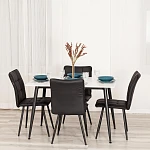 Стул обеденный Bari, LT, экокожа, черная, 41х55х89 см | изображение 10