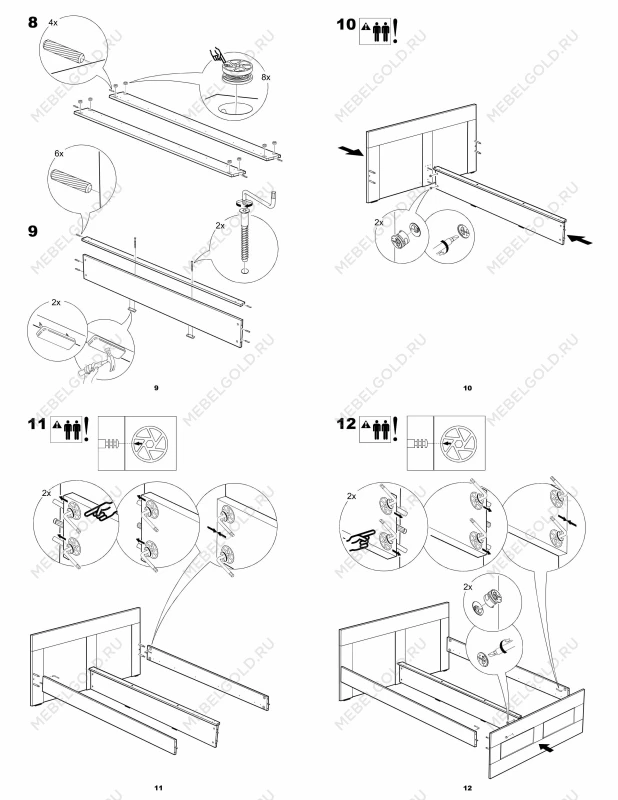 Кровать двуспальная Сириус, 120х200 см, дуб сонома | изображение 22