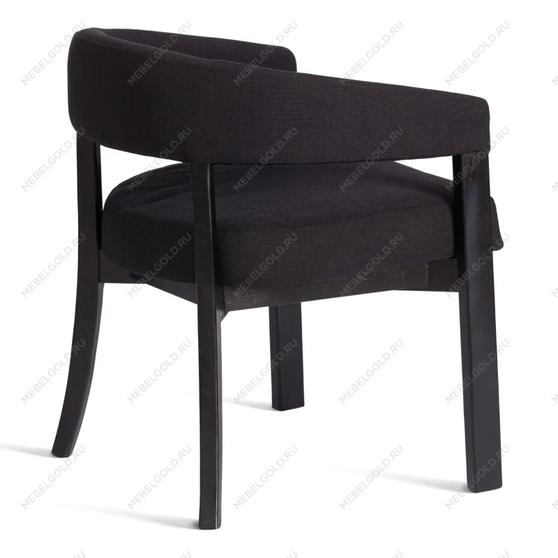 Стул SURTUR, дерево вяз/ткань лен, черный/черный лен, 54х53х74 см | изображение 2