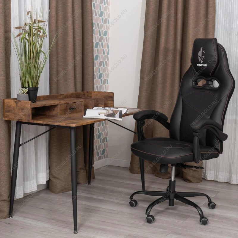 Кресло Arena metalBL, кож/зам, черный/черный карбон, 36-6/карбон черный | изображение 16