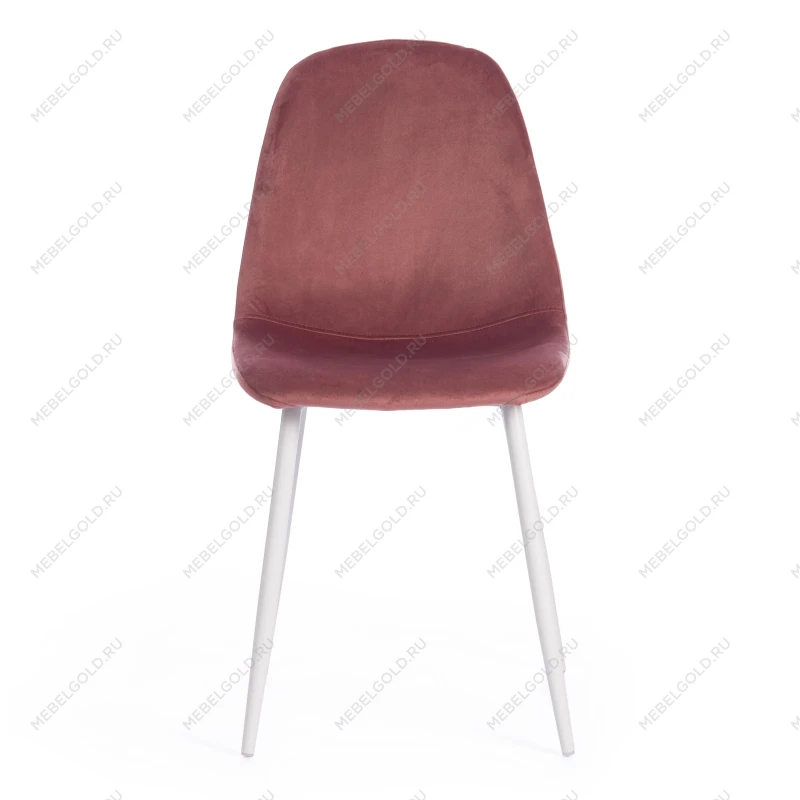 Стул BREEZE (mod. 4724)/1 шт. в упаковке, вельвет/металл, 44 х 53 х 87 см, Coral (коралловый) HLR44 / белый | изображение 4