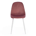 Стул BREEZE (mod. 4724)/1 шт. в упаковке, вельвет/металл, 44 х 53 х 87 см, Coral (коралловый) HLR44 / белый | изображение 4