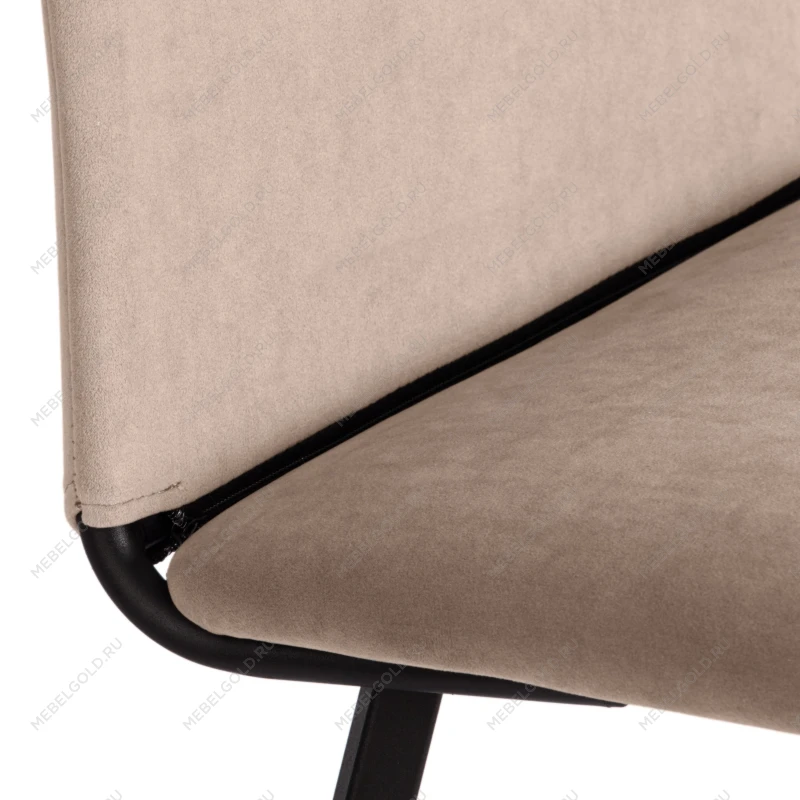 Стул обеденный La Rousse, NEW, велюр, бежевый/черный, 7, 45х55х93 см | изображение 7