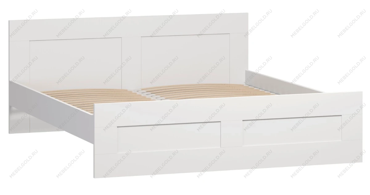 Кровать двуспальная Сириус, 180х200 см, белая