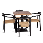 Стул MIDGARD, дерево вяз/бечевка, черный, 50х51х78,5 см | изображение 5