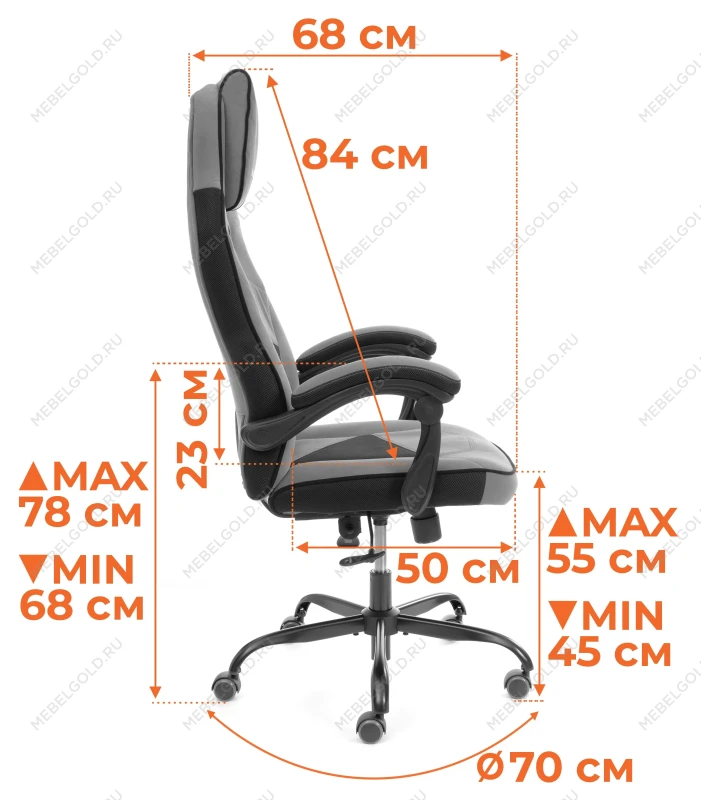 Кресло Arena metalBL, кож/зам, черный/черный карбон, 36-6/карбон черный | изображение 18