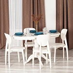 Стол STEFANO, бук, мдф, 100+30x80x77см, Ivory white | изображение 15