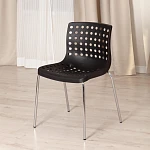Стул SKALBERG (mod. C-084-A), металл/пластик, 46 х 56 х 79 см, Black (черный) / Chrome (хром) | изображение 10
